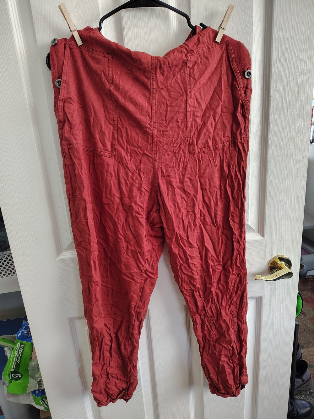 Hollister Rust-Red Tie-Strap Jumpsuit - Picture 2 of 9